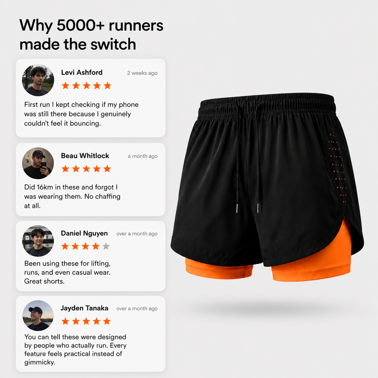 CADENCE 3-in-1 Running Shorts